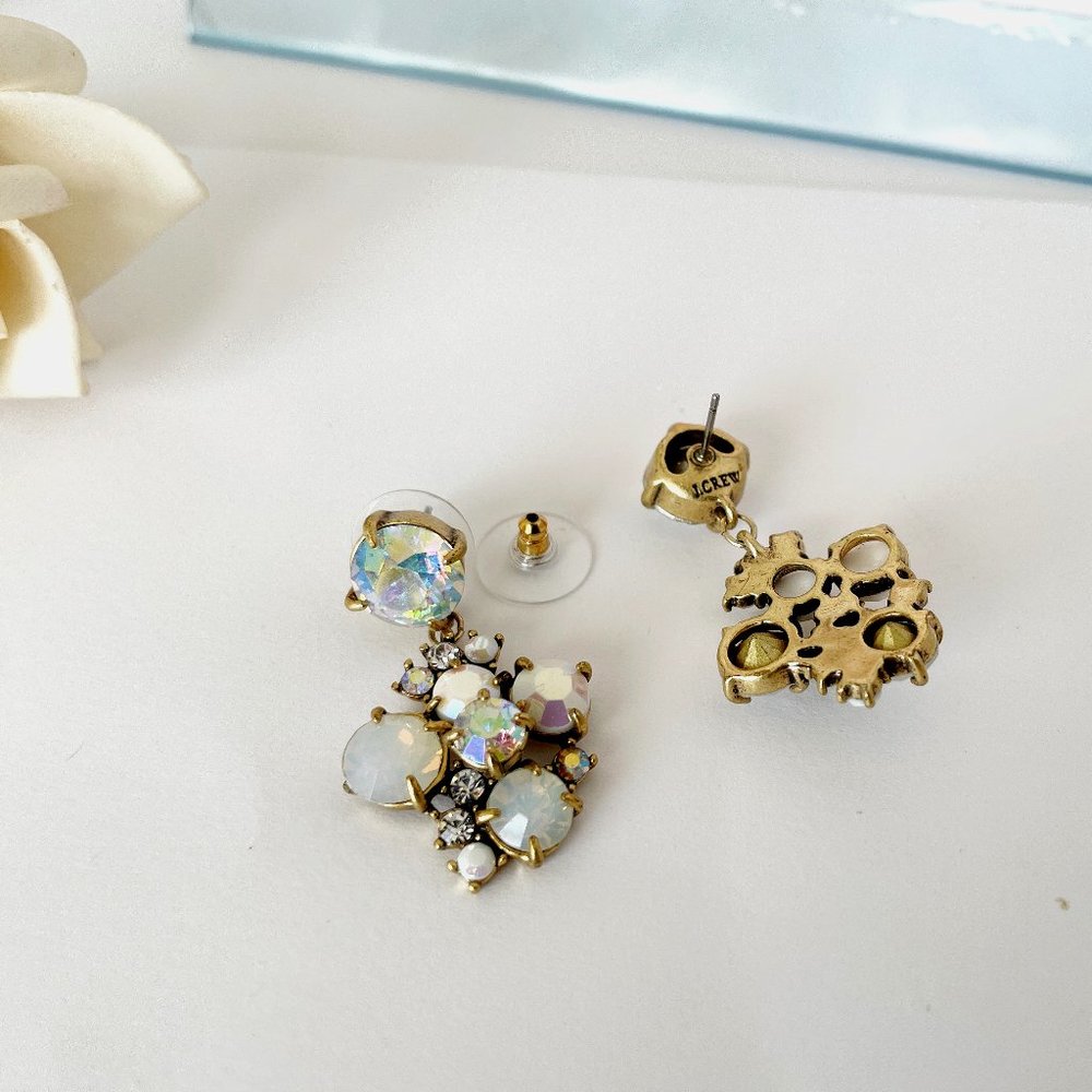 J Crew Aurora Borealis Crystal Dangle Earrings - Picture 6 of 7